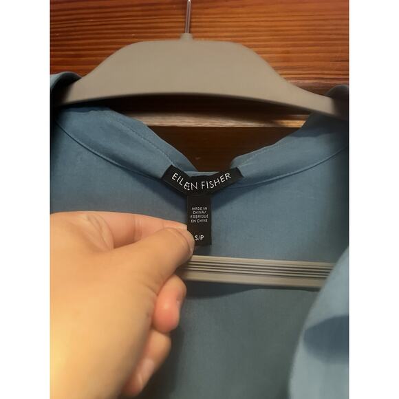 Eileen Fisher Blue Dress Tencel Small S Pockets - Picture 2 of 5